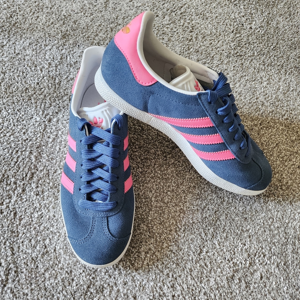 Adidas Original Gazelles Blue & Pink Women's 7.5